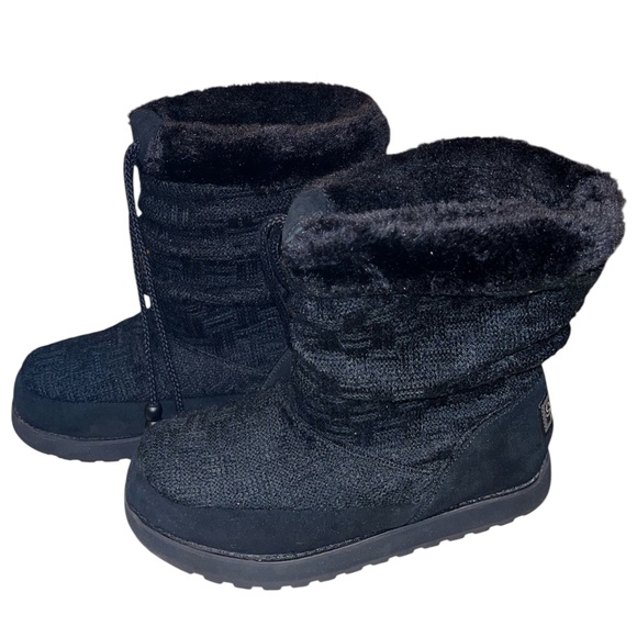 Skechers Women’s Black Knit Keepsake Blur Fur Trim Fall Winter Boots Sz-8 - Picture 2 of 7